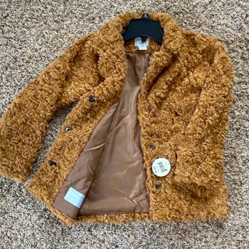 NWT Girl’s Faux Fur Coat - Lg (10/12)